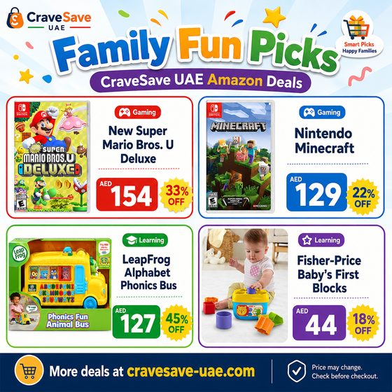 CraveSave UAE Amazon family fun picks — gaming and learning toy deals